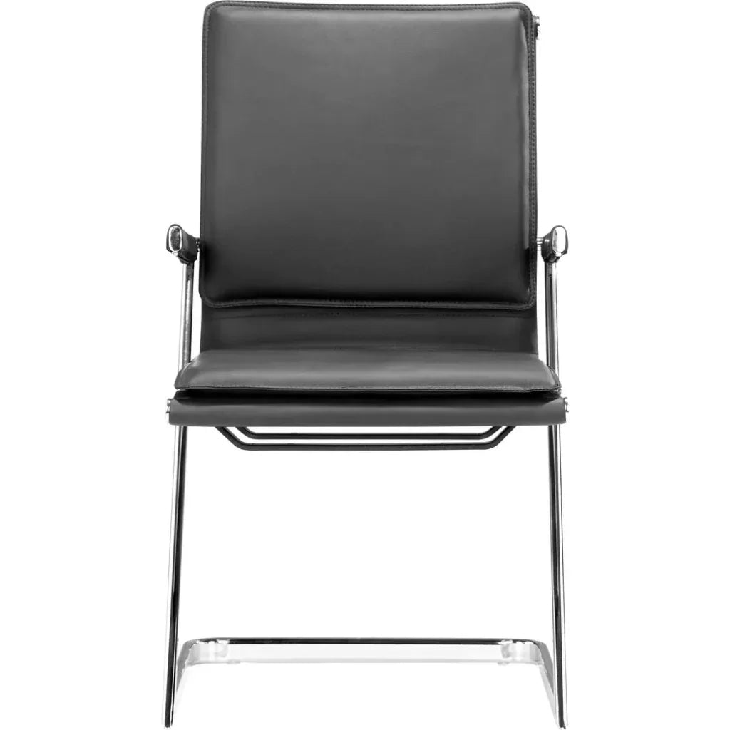 Lider Plus Conference Chair (Set of 2) Black-Office Chairs-Zuo Modern-LOOMLAN