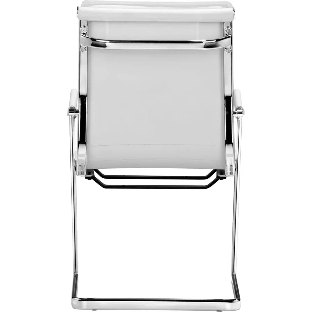 Lider Plus Conference Chair (Set of 2) White-Office Chairs-Zuo Modern-LOOMLAN