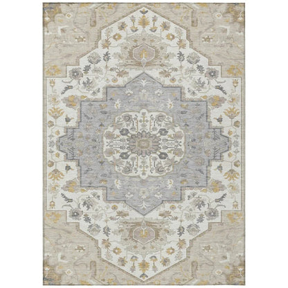 Lidia Brown Washable Indoor-Outdoor Rug-Outdoor Rugs-LOOMLAN Rugs-2'6" x 3'10"-LOOMLAN