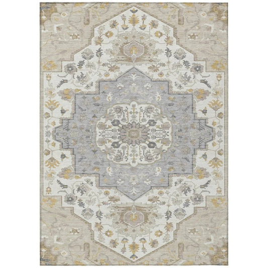 Lidia Brown Washable Indoor-Outdoor Rug-Outdoor Rugs-LOOMLAN Rugs-2'6" x 3'10"-LOOMLAN