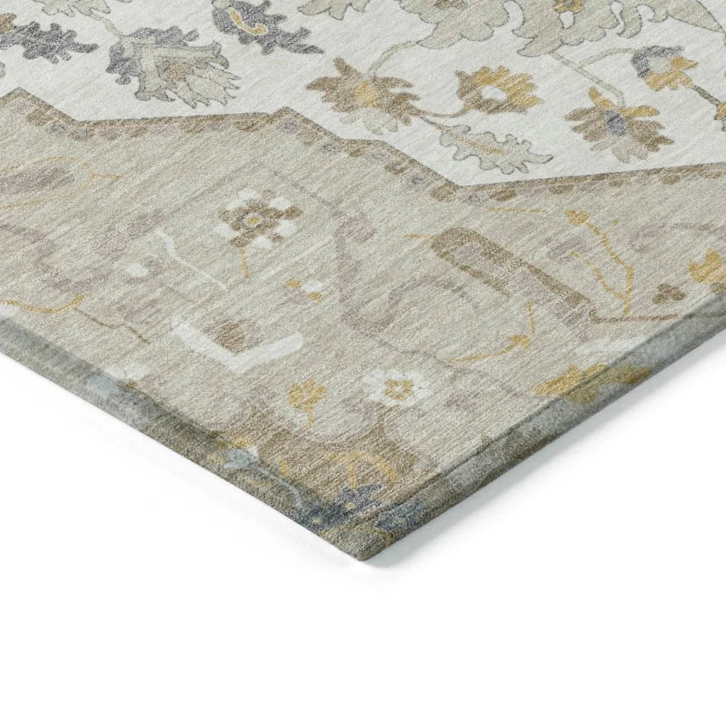 Lidia Brown Washable Indoor-Outdoor Rug-Outdoor Rugs-LOOMLAN Rugs-LOOMLAN