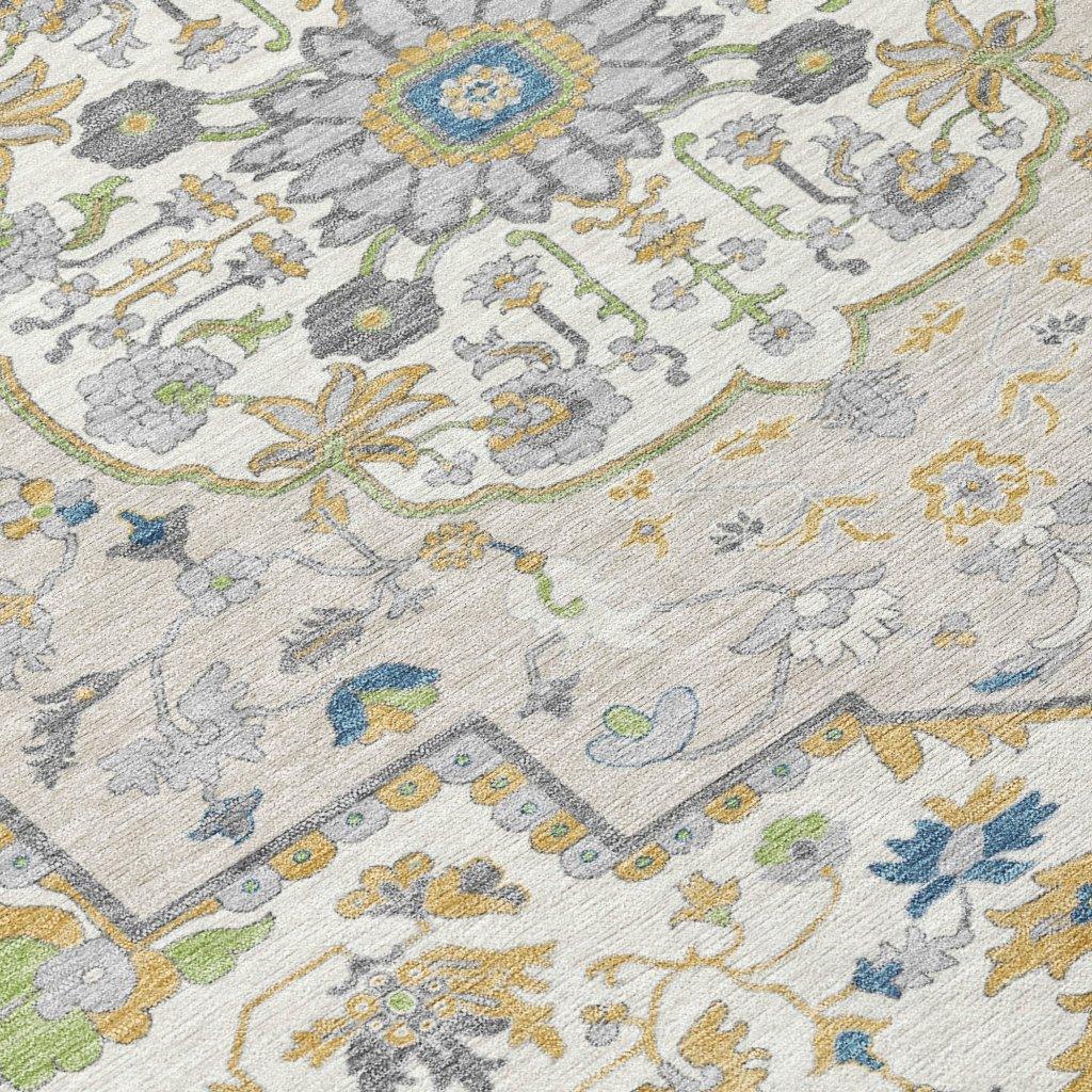 Lidia Gold Washable Indoor-Outdoor Rug-Outdoor Rugs-LOOMLAN Rugs-LOOMLAN