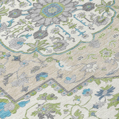 Lidia Green Washable Indoor-Outdoor Rug-Outdoor Rugs-LOOMLAN Rugs-LOOMLAN