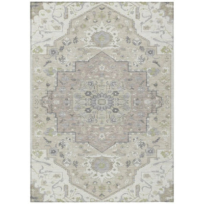 Lidia Ivory Washable Indoor-Outdoor Rug-Outdoor Rugs-LOOMLAN Rugs-2'6" x 3'10"-LOOMLAN