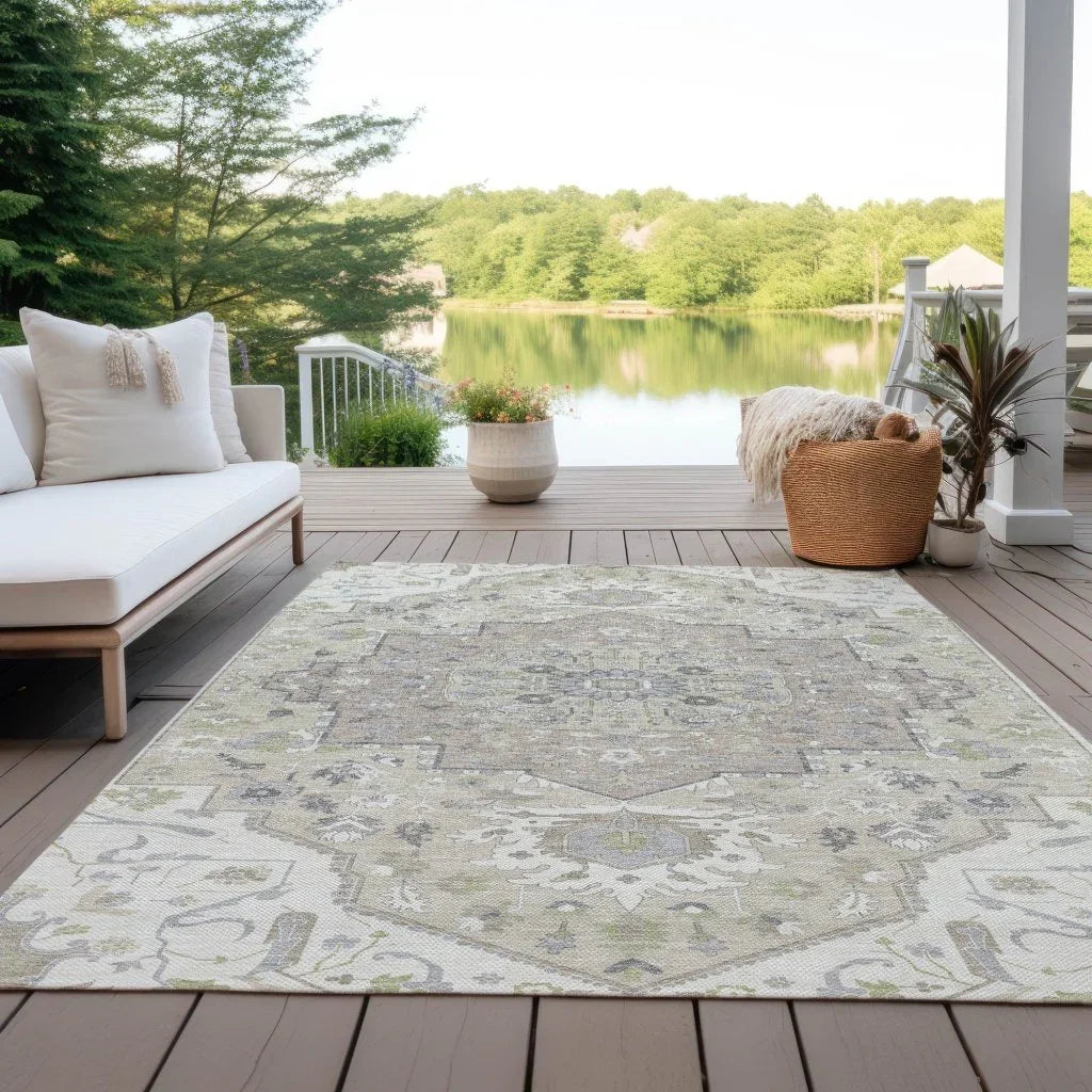 Lidia Ivory Washable Indoor-Outdoor Rug-Outdoor Rugs-LOOMLAN Rugs-LOOMLAN