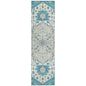 Lidia Teal Washable Indoor-Outdoor Rug-Outdoor Rugs-LOOMLAN Rugs-2'3" x 7'6"-LOOMLAN