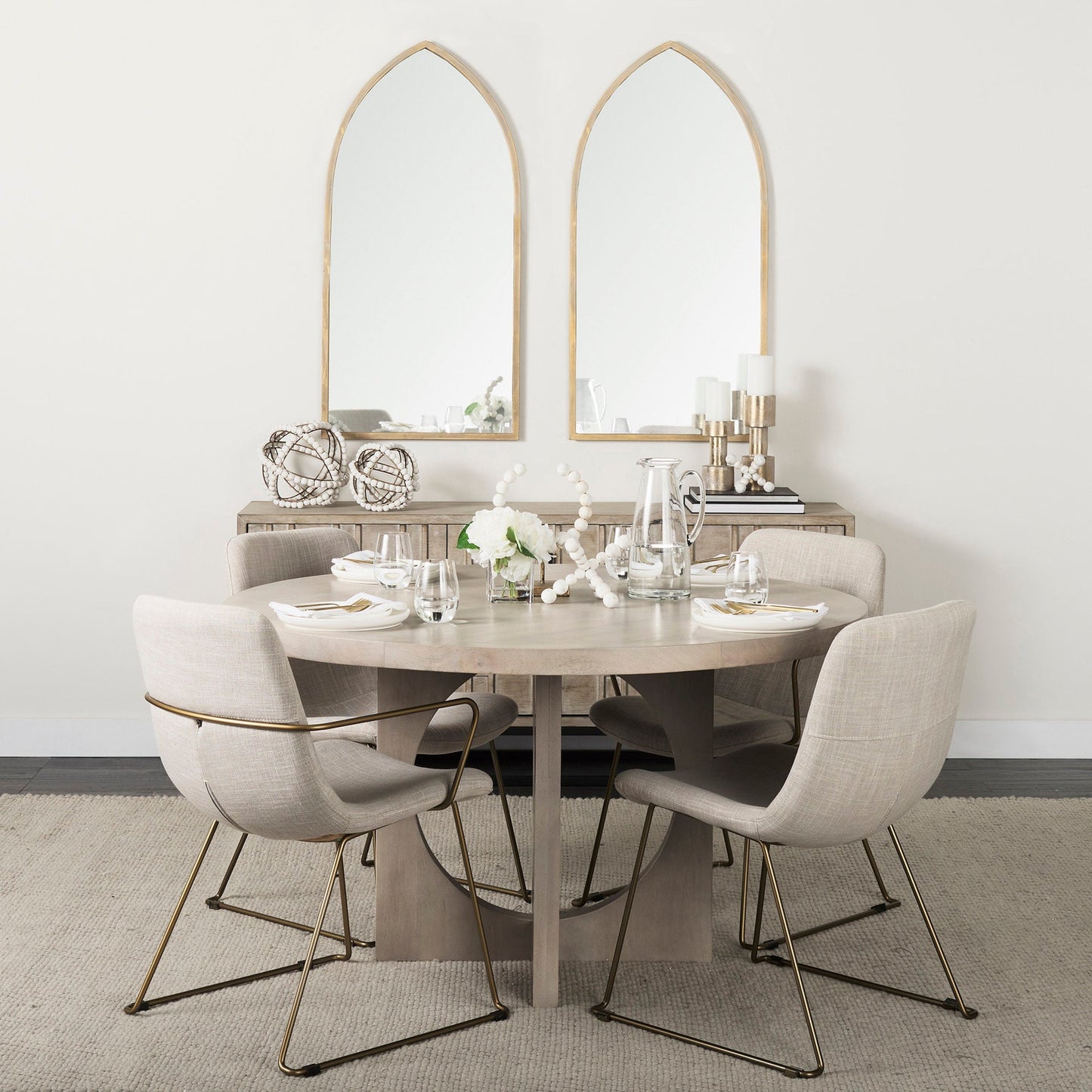 Liesl Wood Round Dining Table-Dining Tables-Mercana-LOOMLAN