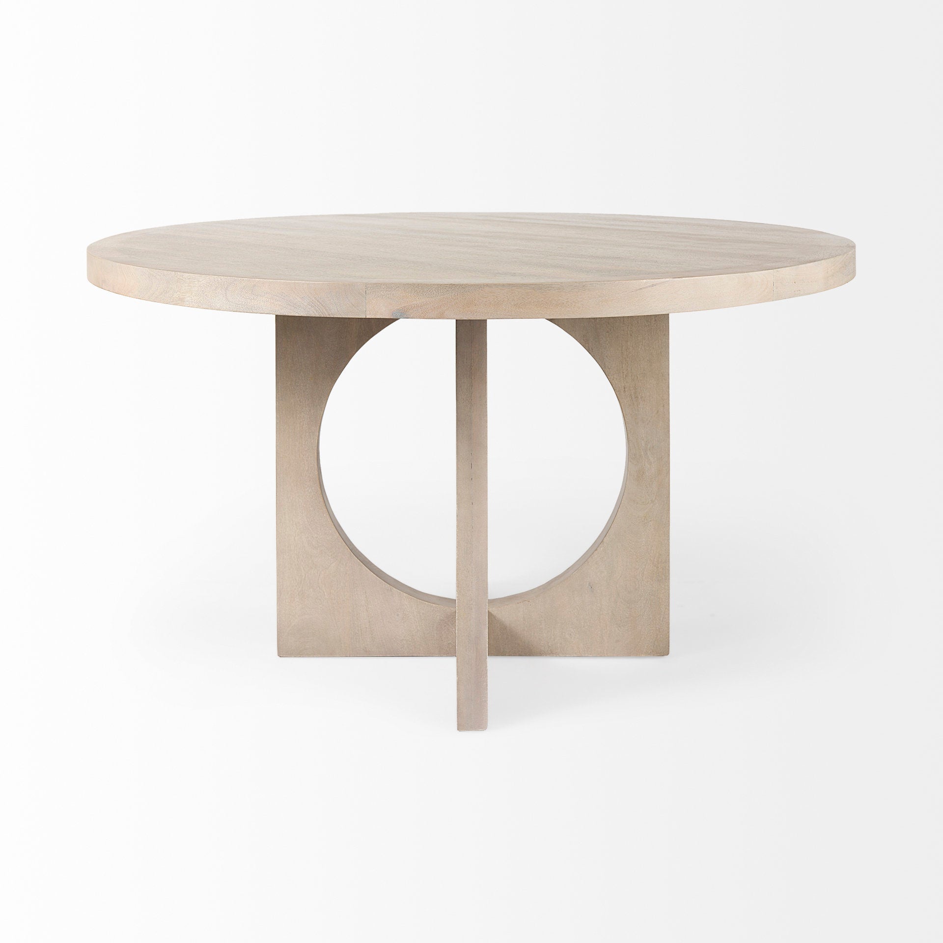 Liesl Wood Round Dining Table-Dining Tables-Mercana-LOOMLAN