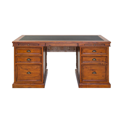 Lifestyle Solid Wooden Double Desk-Home Office Desks-LH Imports-LOOMLAN