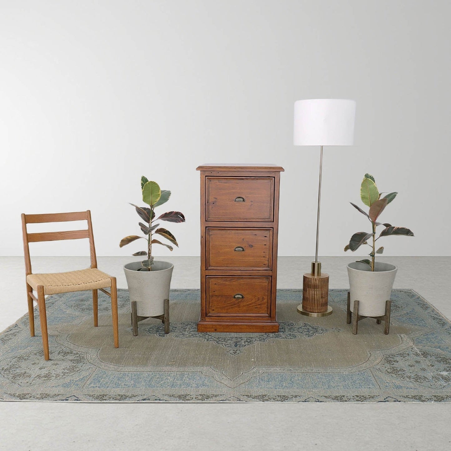 Lifestyle Three Drawers Wooden File Cabinet