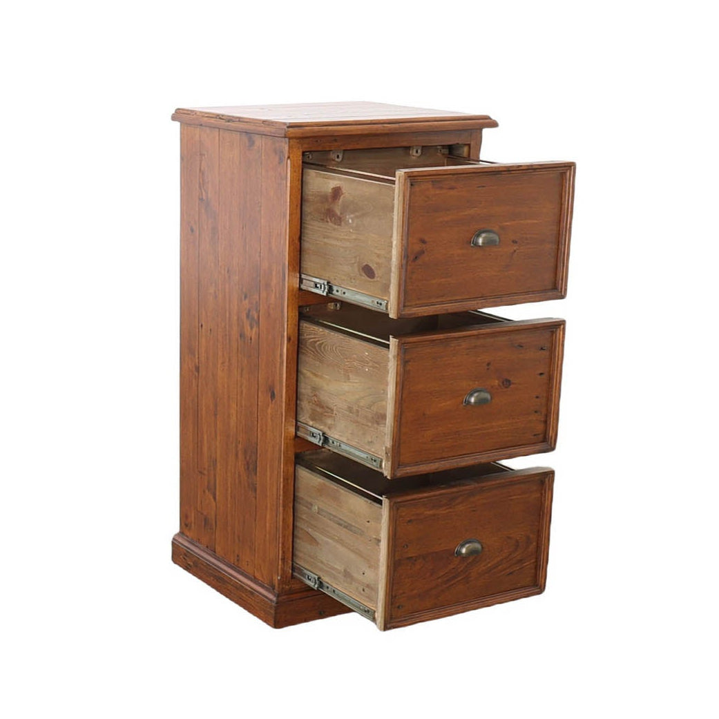 Lifestyle Three Drawers Wooden File Cabinet