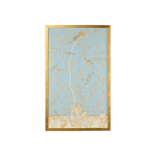 Light Blue Philadelphia Panel Hand Painted Artwork-Framed Wall Art-Chelsea House-Panel B-LOOMLAN