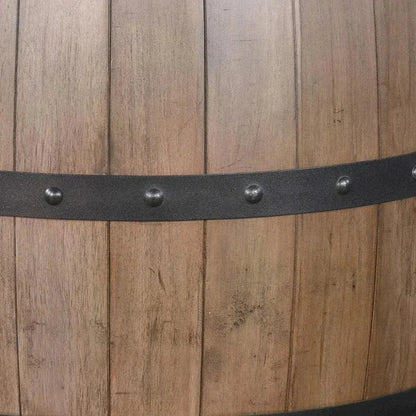 Light Brown Round Barrel Pub Table Stools 5 PC Set-Dining Table Sets-Sunny D-LOOMLAN