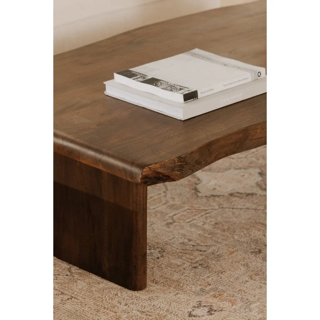 Lila Brown Acacia Wood Design Coffee Table - LOOMLAN - Moe's Home - Coffee Tables