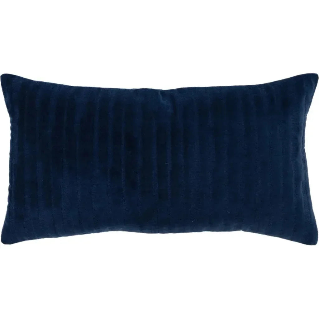 Lila Embroidered Stripes Lumbar Pillow Cover Insert - LOOMLAN - LOOMLAN - Throw Pillows