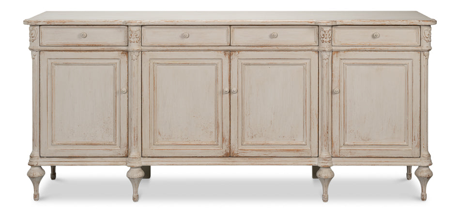 Lilac Four Doors Wood Sideboard
