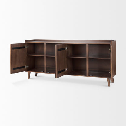 Lillie Four Doors Wood Sideboard