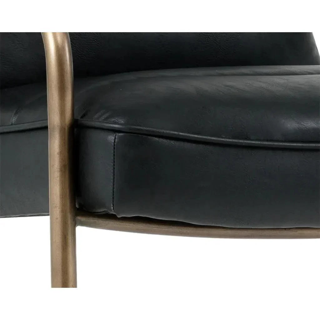Lincoln Leather Lounge Chair - LOOMLAN - SUNPAN - Accent Chairs