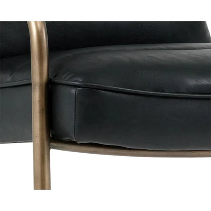 Lincoln Leather Lounge Chair - LOOMLAN - SUNPAN - Accent Chairs