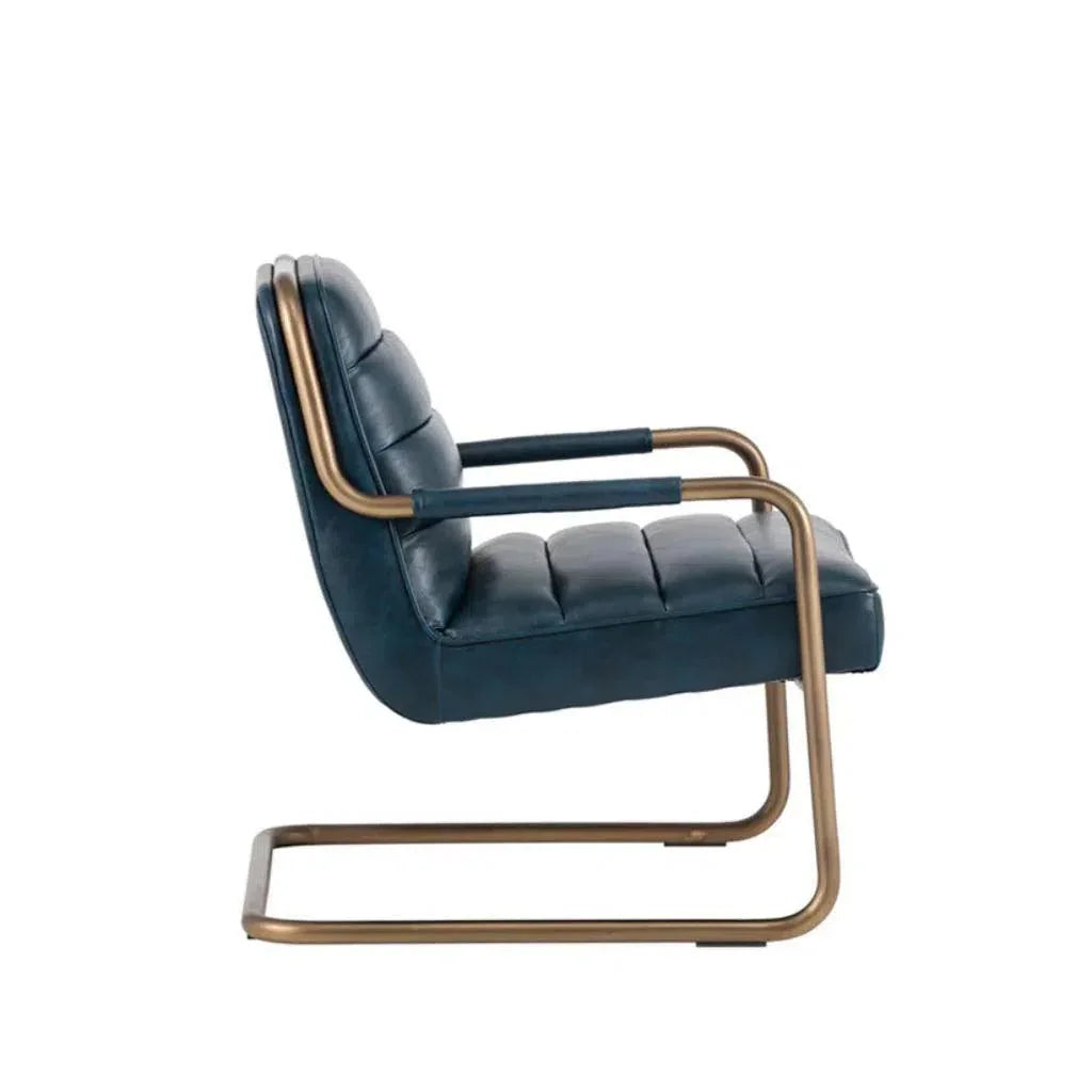 Lincoln Leather Lounge Chair - LOOMLAN - SUNPAN - Accent Chairs
