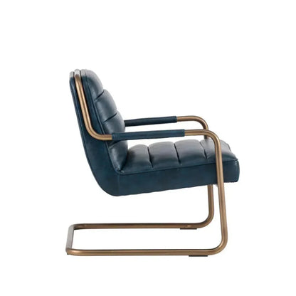 Lincoln Leather Lounge Chair - LOOMLAN - SUNPAN - Accent Chairs