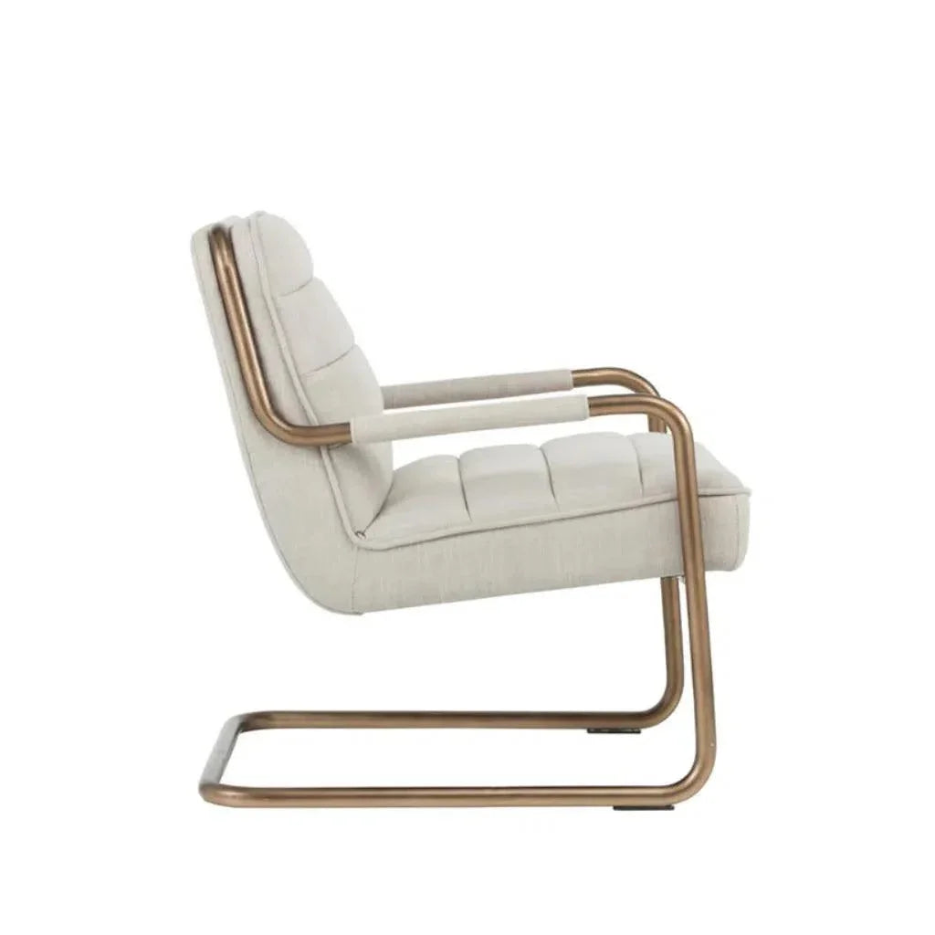 Lincoln Leather Lounge Chair - LOOMLAN - SUNPAN - Accent Chairs