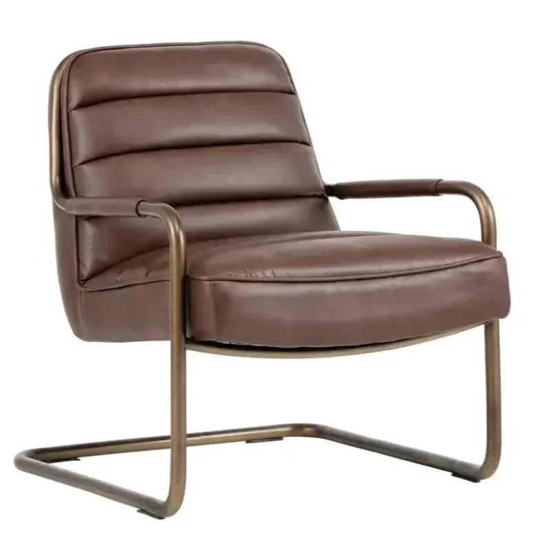 Lincoln Leather Lounge Chair - LOOMLAN - SUNPAN - Accent Chairs