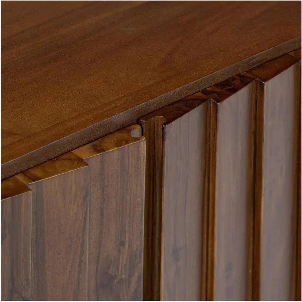 Lincoln Wood and Iron Brown Media Cabinet - LOOMLAN - Moe's Home - TV Stands & Media Centers