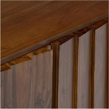 Lincoln Wood and Iron Brown Media Cabinet - LOOMLAN - Moe's Home - TV Stands & Media Centers