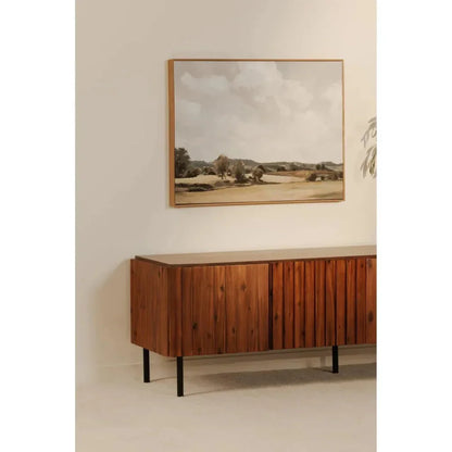 Lincoln Wood and Iron Brown Media Cabinet - LOOMLAN - Moe's Home - TV Stands & Media Centers