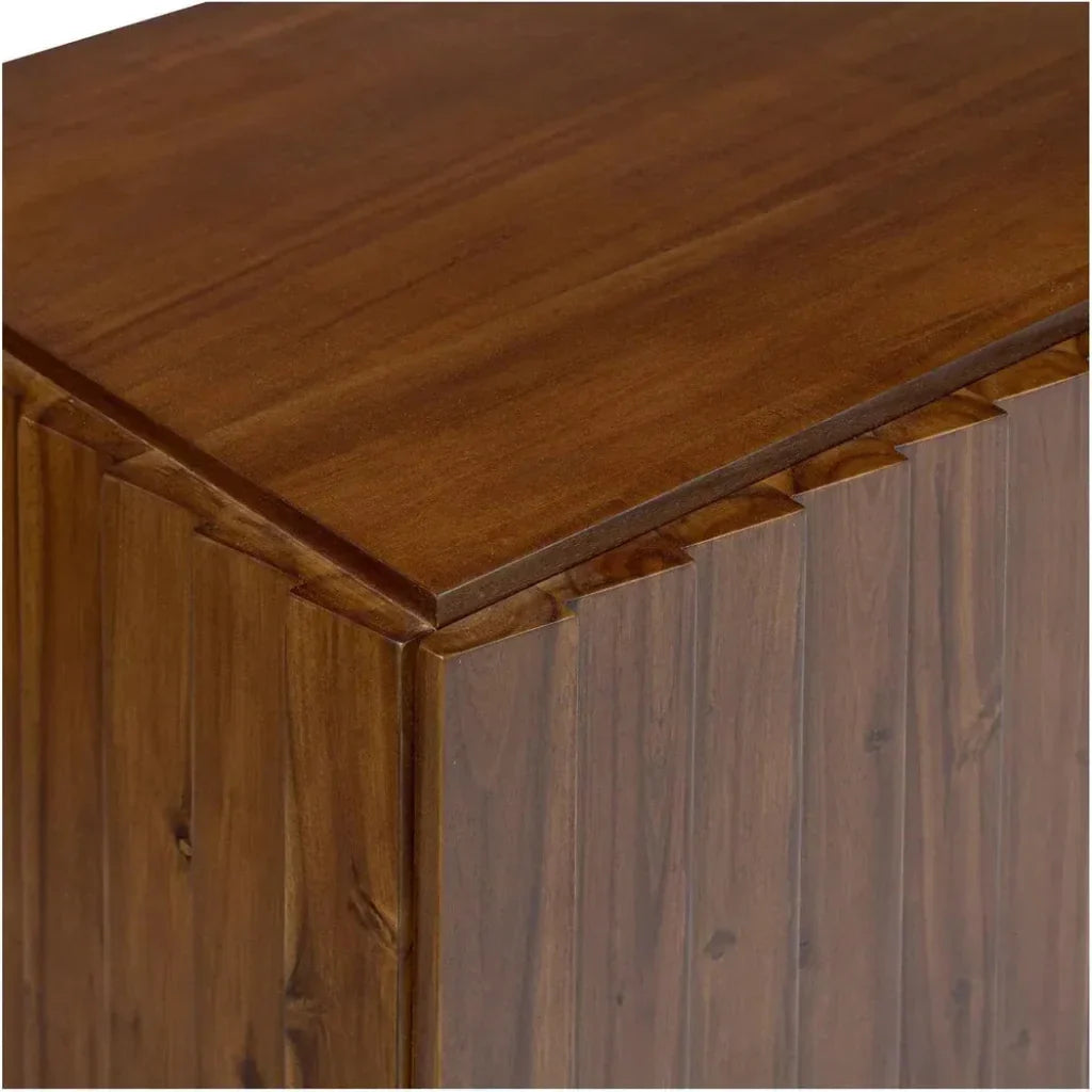 Lincoln Wood and Iron Brown Media Cabinet - LOOMLAN - Moe's Home - TV Stands & Media Centers