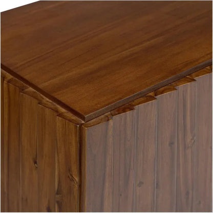 Lincoln Wood and Iron Brown Media Cabinet - LOOMLAN - Moe's Home - TV Stands & Media Centers