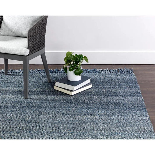 Lindau Hand-Woven Outdoor Teal Rug-Outdoor Rugs-SUNPAN-LOOMLAN
