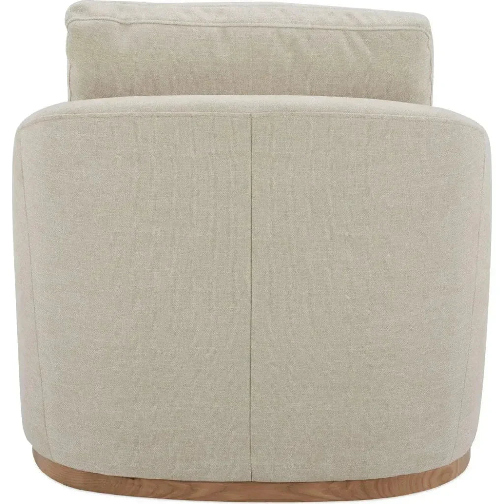 Linden Performance Fabric & Pine Wood Beige Swivel Arm Chair - LOOMLAN - Moe's Home - Club Chairs