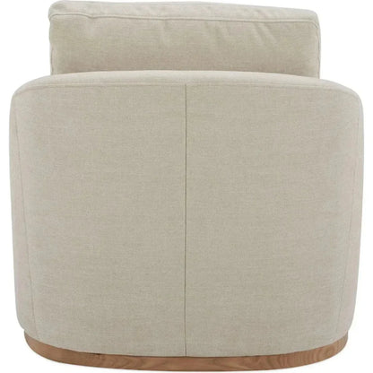 Linden Performance Fabric & Pine Wood Beige Swivel Arm Chair - LOOMLAN - Moe's Home - Club Chairs