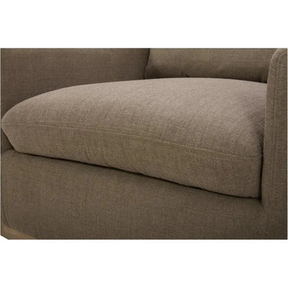 Linden Performance Fabric & Pine Wood Brown Swivel Arm Chair - LOOMLAN - Moe's Home - Club Chairs