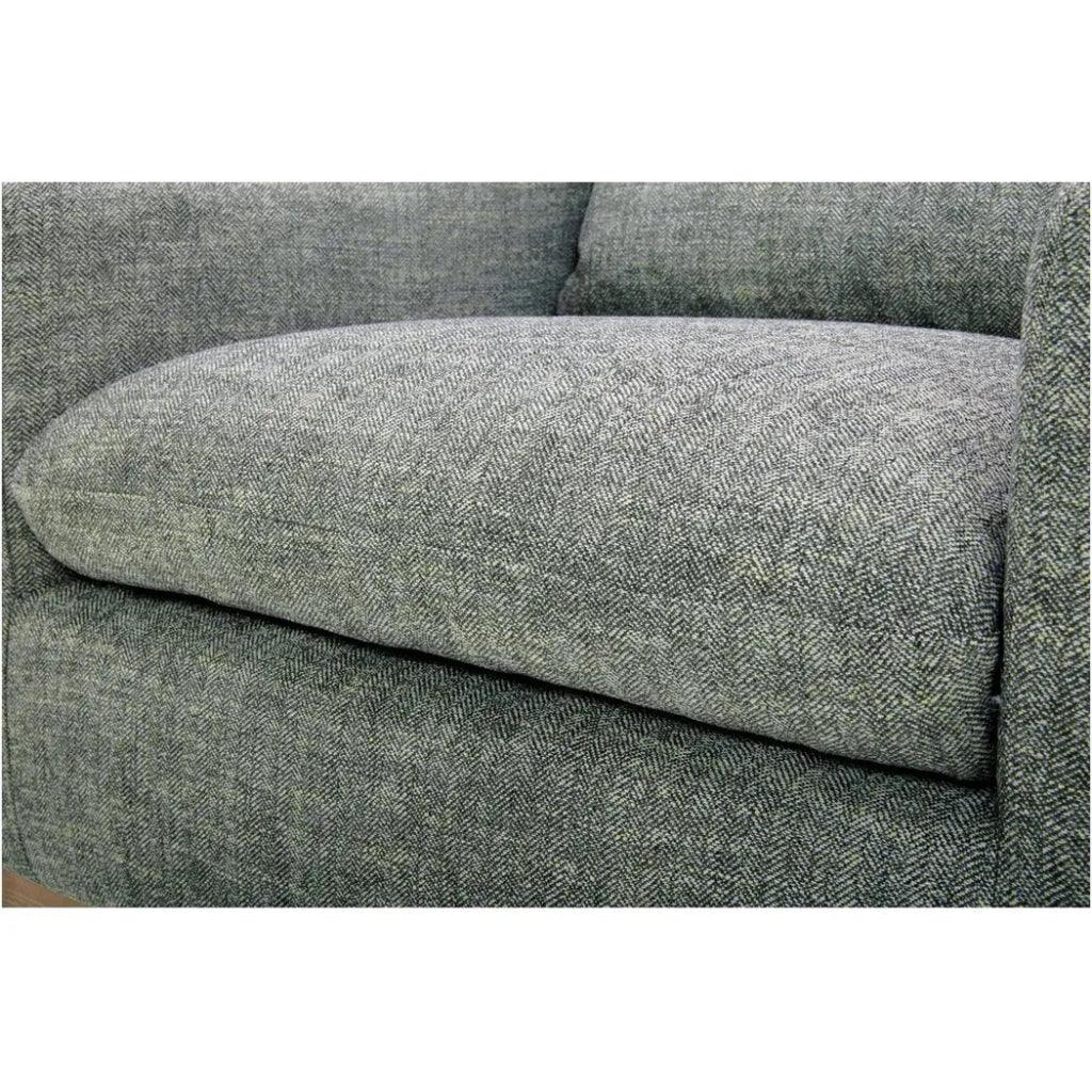 Linden Performance Fabric & Pine Wood Grey Swivel Arm Chair - LOOMLAN - Moe's Home - Club Chairs