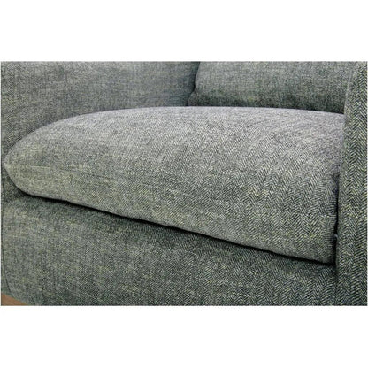 Linden Performance Fabric & Pine Wood Grey Swivel Arm Chair - LOOMLAN - Moe's Home - Club Chairs