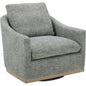 Linden Performance Fabric & Pine Wood Grey Swivel Arm Chair - LOOMLAN - Moe's Home - Club Chairs