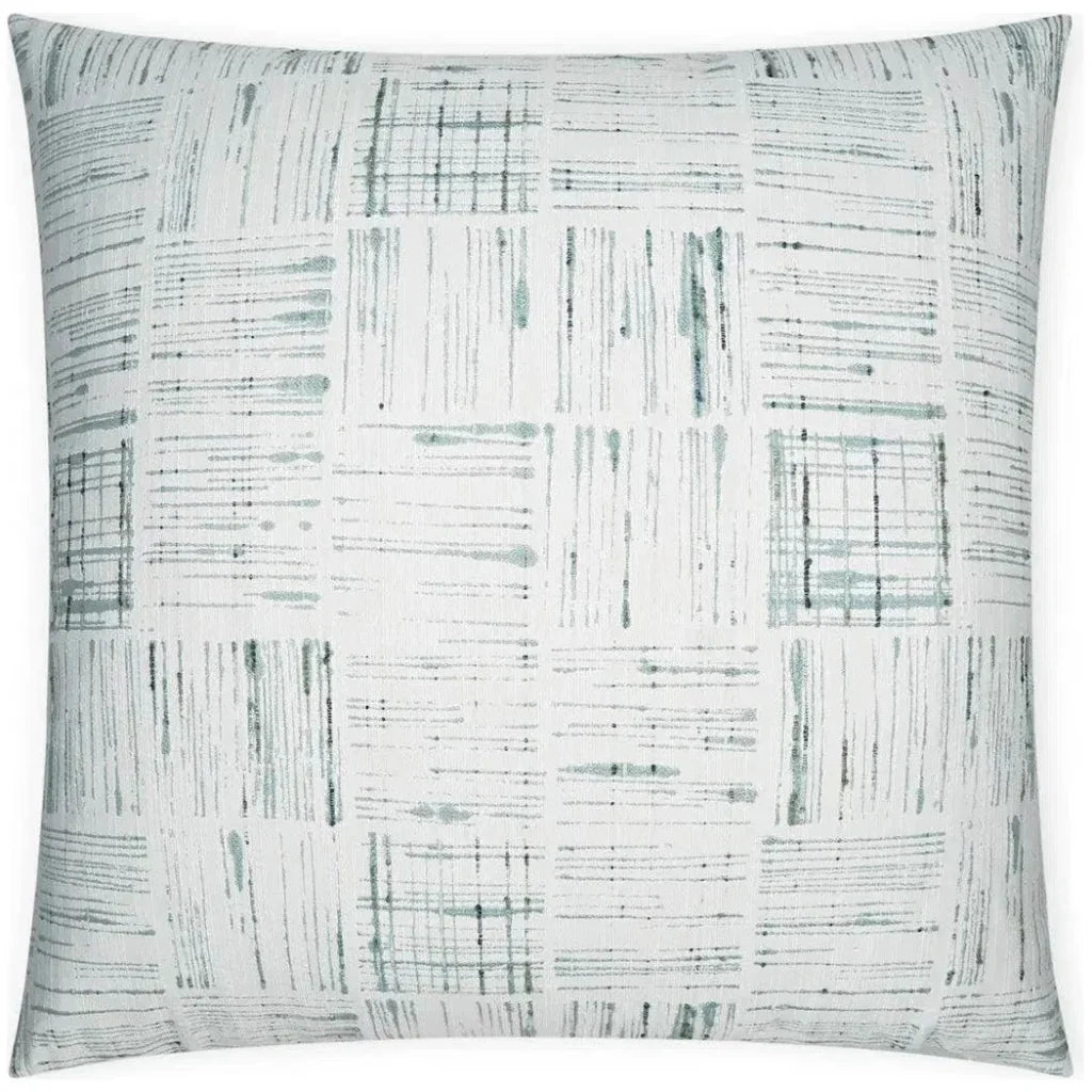 Line Up Aqua Abstract Mist Large Throw Pillow Insert - LOOMLAN - D.V. Kap - Throw Pillows