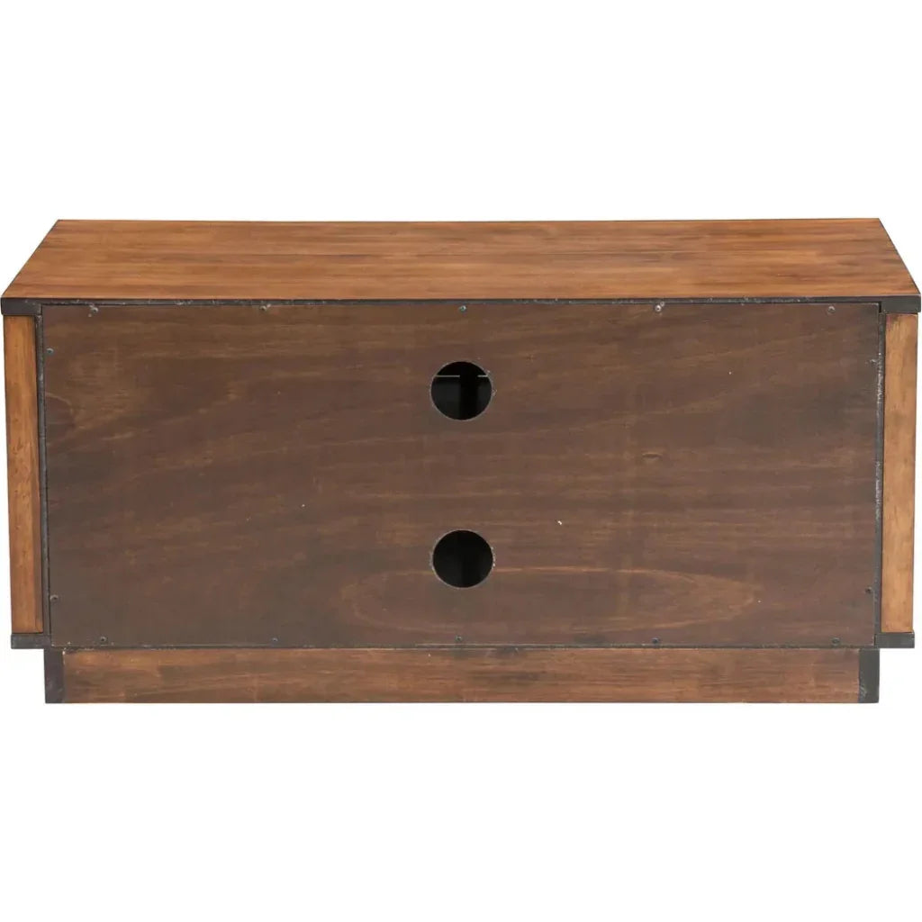 Linea Narrow Entertainment Stand Walnut - LOOMLAN - Zuo Modern - TV Stands & Media Centers