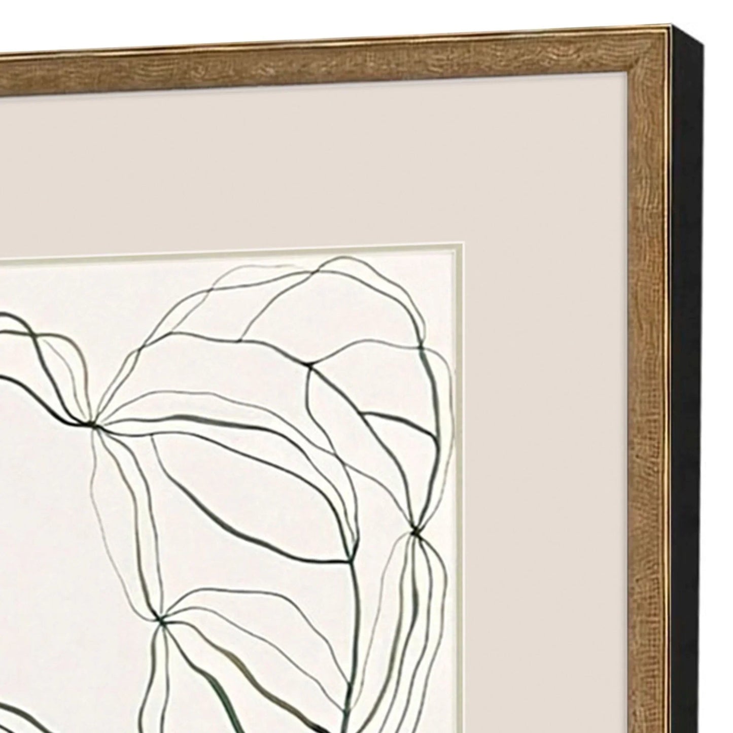 Linear Composition Wood Framed Wall Art 4PC