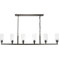 Linear Six Lights Metal Chandelier