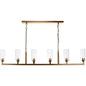 Linear Six Lights Metal Chandelier