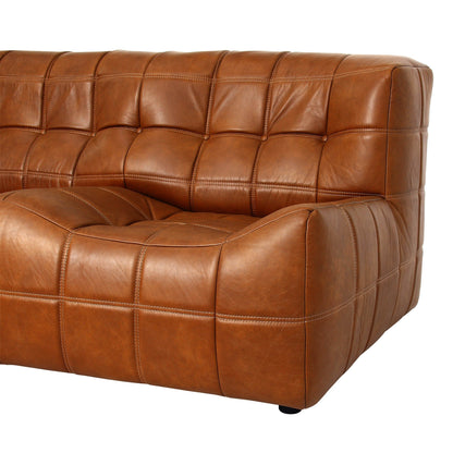 Linear Three Seater Leather Sofa