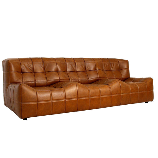 Linear Three Seater Leather Sofa