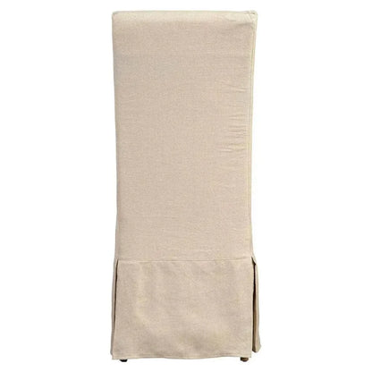 Linen Floor Length Slip Covered Parsons Chair 2PC - LOOMLAN - Furniture Classics - Dining Chairs