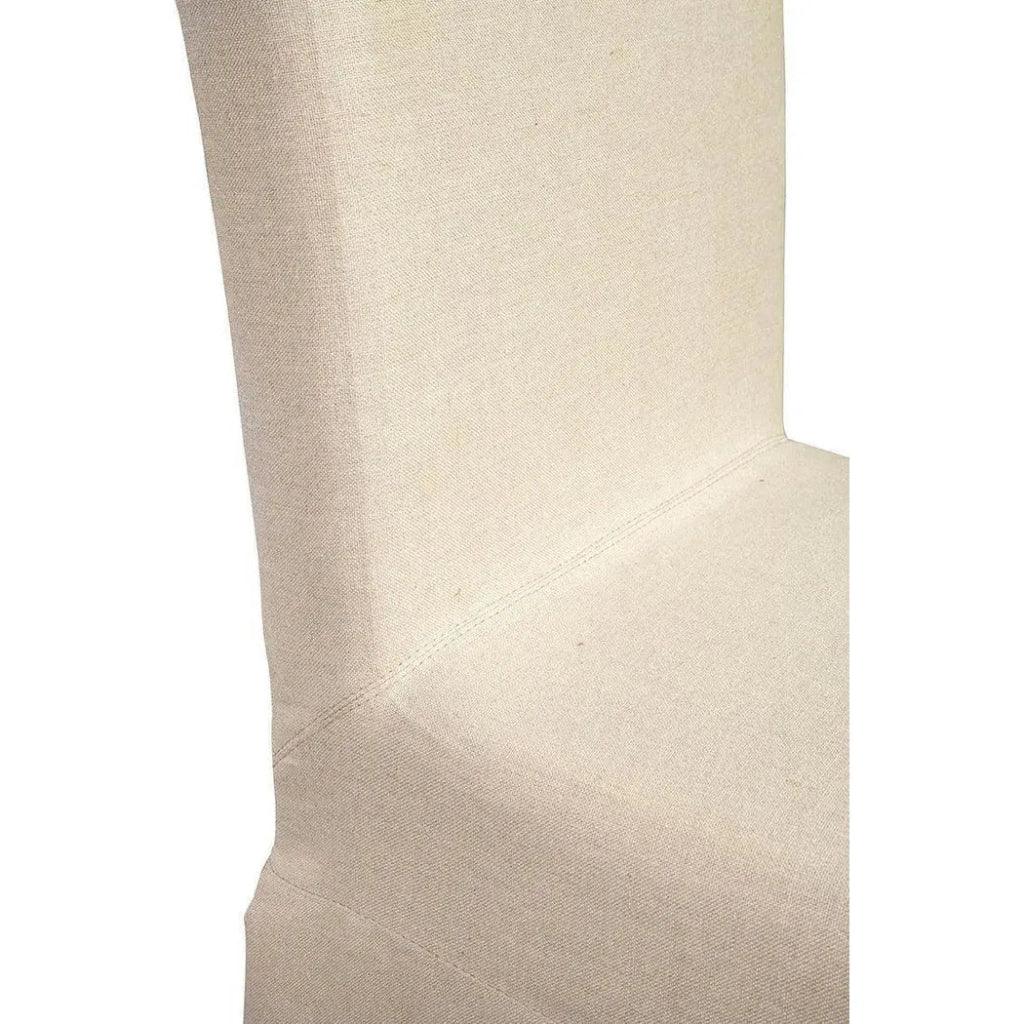 Linen Floor Length Slip Covered Parsons Chair 2PC - LOOMLAN - Furniture Classics - Dining Chairs