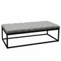 Linen Tufted Large Bedroom Bench in Grey - LOOMLAN - Diamond Sofa - Bedroom Benches