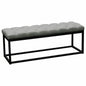 Linen Tufted Small Bedroom Bench in Grey - LOOMLAN - Diamond Sofa - Bedroom Benches
